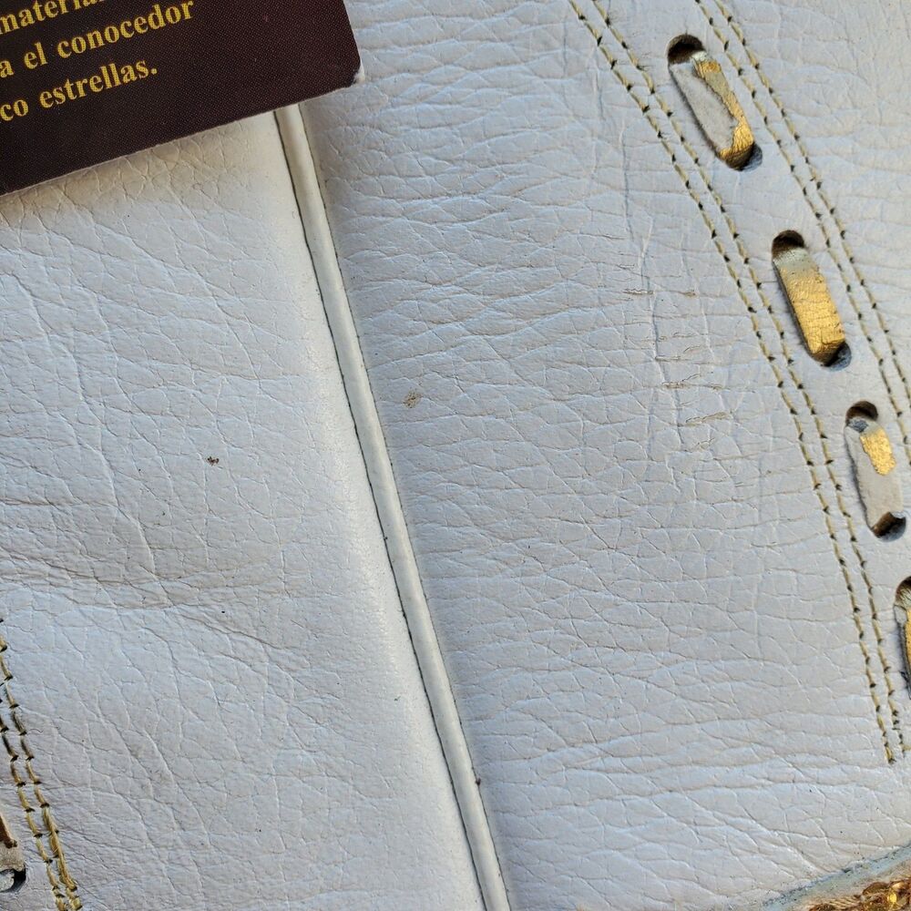 El General Gold Sequin With White Leather Cowboy Boots Size 6.5 - Picture 4 of 9